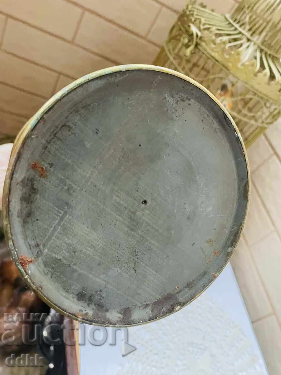 Όμορφη μεγάλη ορειχάλκινη λάμπα από την Αγγλία, ύψους 50 εκ - 7