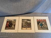 Τρεις έγχρωμες λιθογραφίες