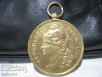 Medalie Franceză Veche Festival Muzică Gimnastică