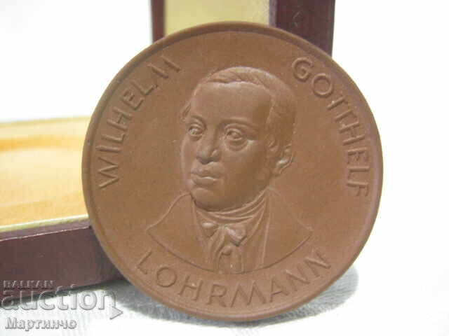 Placă Medalie Porțelan Meissen Școală Dresda Semne Masonice - 6