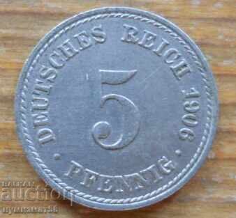 5 Pfennig 1906 - Germania (A) 5 Pfennig 1906 - Germania (A)
