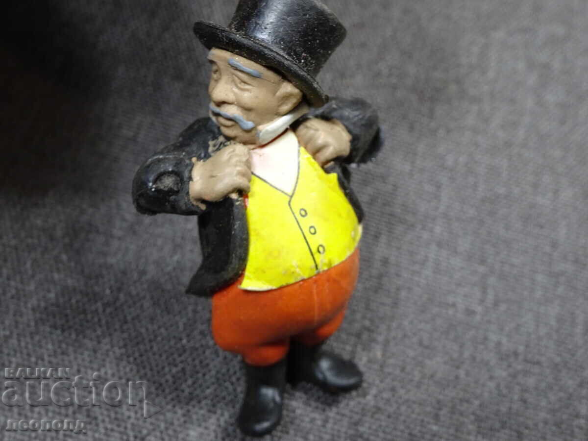 BRELOC VECHI RETRO FIGURINĂ DE CAUCIUC BĂRBAT CU JOBEN - 5