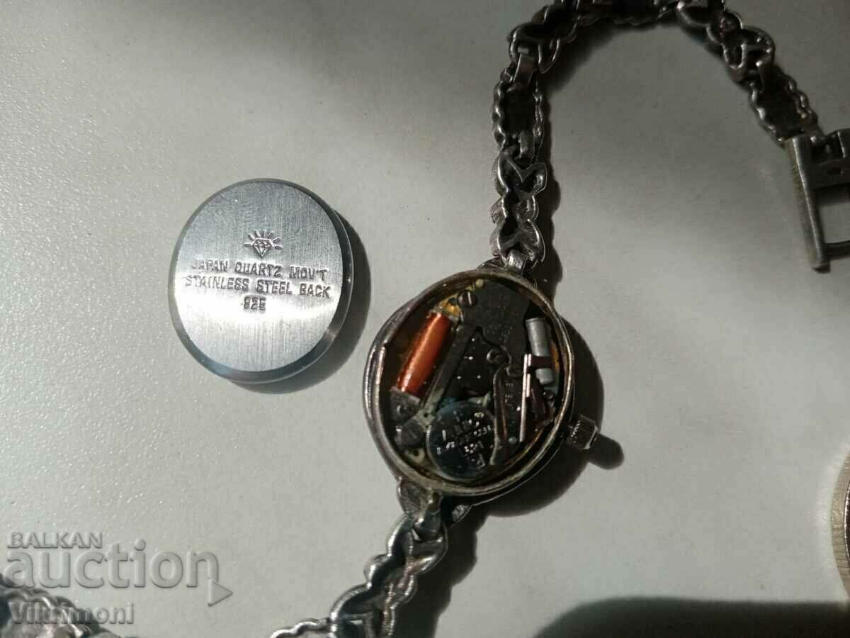 Доставка на Сребро и марказити,маркиран,часовник,от на леля скрина