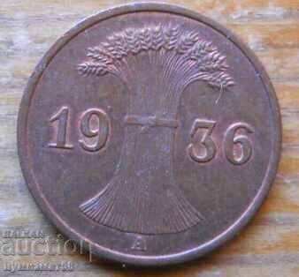 1 pfennig 1936 - Germany ( A ) reichspfennig with price € 0.80 | 1.56 BGN