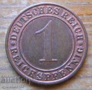 1 pfennig 1936 - Germany ( A ) reichspfennig