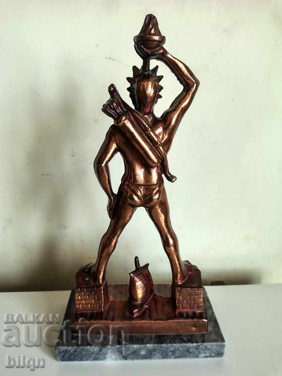 Superbă statuie de bronz a Colosului din Rhodos - 5