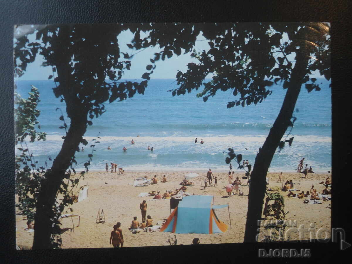 ОБЗОР - плажът, Стара картичка