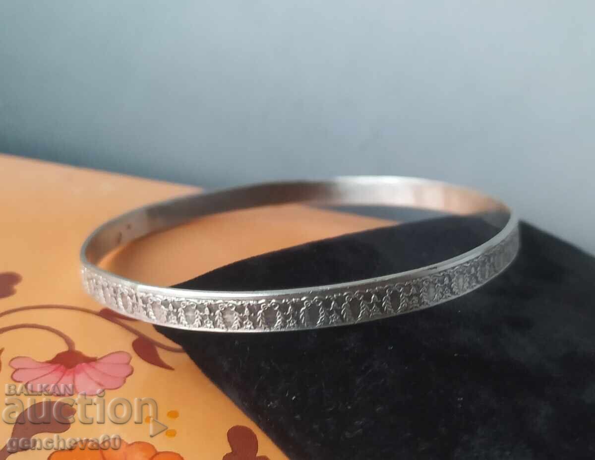 BRĂȚARĂ VINTAGE DIN ARGINT GRAVAT - 6
