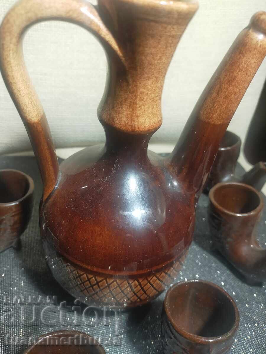 керамична кана и различни чаши - 6