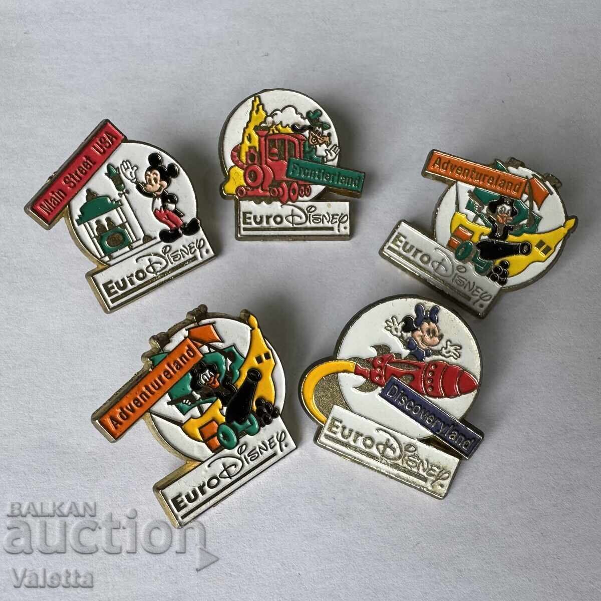Livrarea Lot de 15 insigne vintage rare Euro Disney