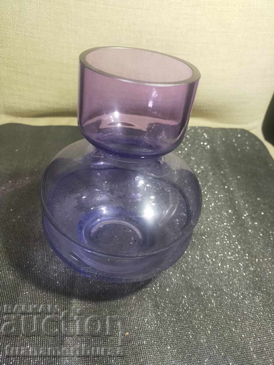 purple glass vase with price € 7.00 | 13.69 BGN