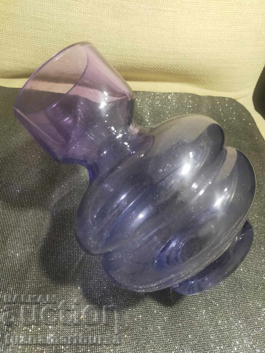 purple glass vase