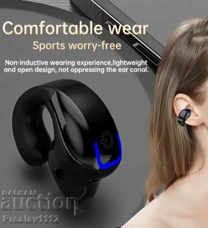 Аукцион Черна Безжична Клипс Стерео Слушалка