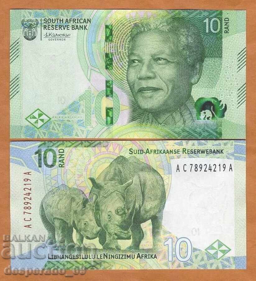 (¯`'•.¸ SOUTH AFRICA 10 rand 2023 aUNC ¸.•'´¯)