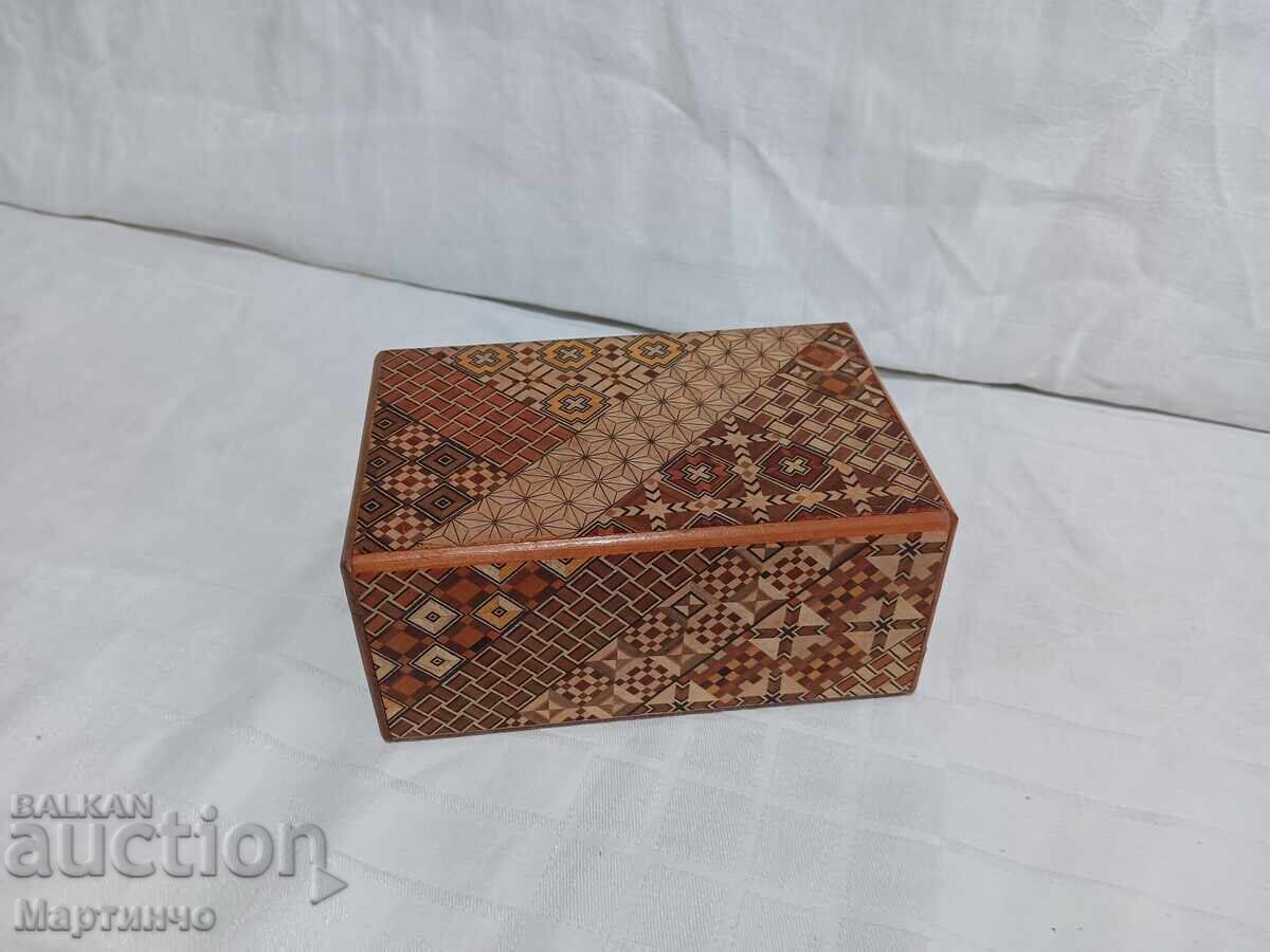 Δημοπρασία Παλιό Αντίκα Ιαπωνικό Ξύλινο Κουτί Μυστικών Σαμουράι