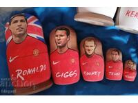 Matrioșka cu Cristiano Ronaldo, fotbal, Man. United