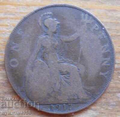 1 penny 1917 - Marea Britanie (Regele George V)