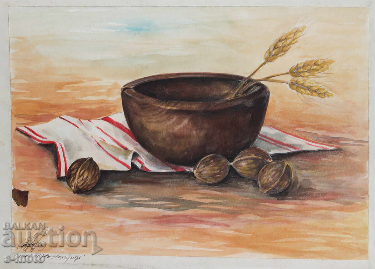 Radina Petrova tablou acuarelă natură moartă Radina Petrova tablou acuarelă natură moartă