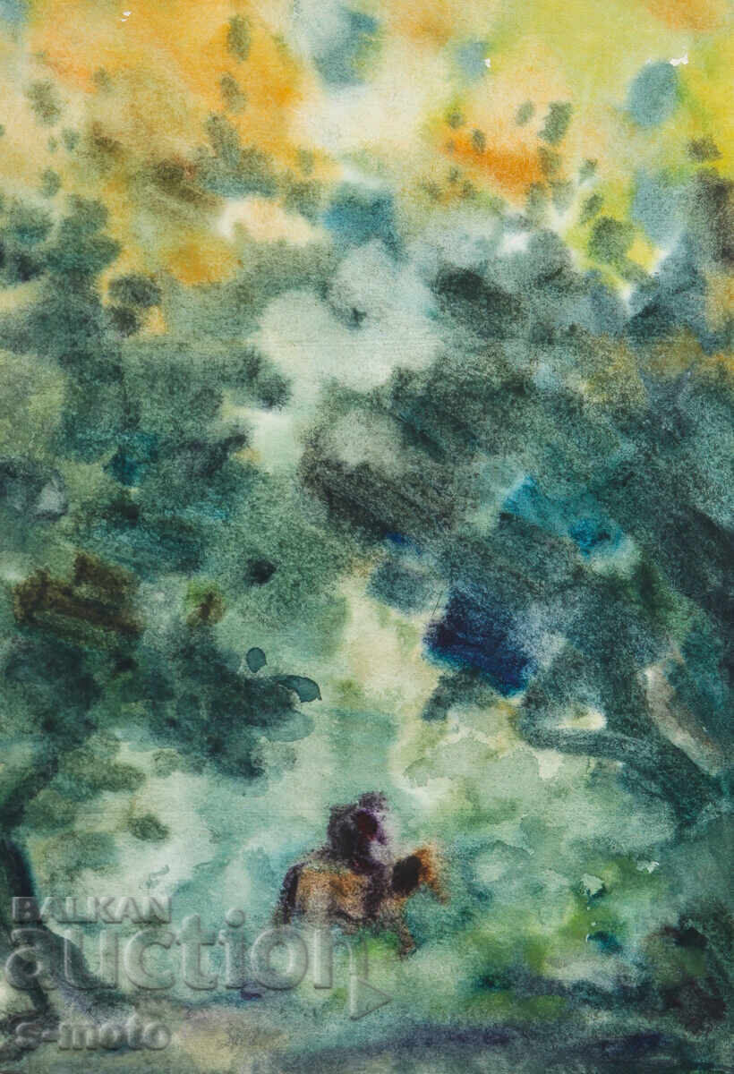 Tablou peisaj acuarelă