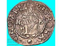 Унгария Денар 1568 Максимилиан II  Мадона/Герб сребро