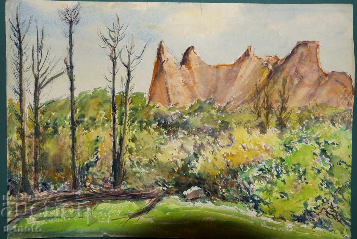 Pictură veche acuarelă peisaj cu preț € 100.00 | 195.58 BGN Pictură veche acuarelă peisaj cu preț € 100.00 | 195.58 BGN