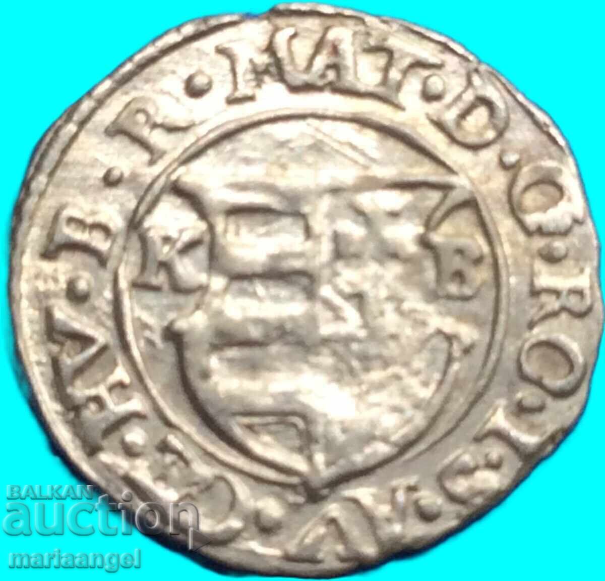 Livrarea Ungaria Matia II Denar 1608-1619 Madona/Stema argint Livrarea Ungaria Matia II Denar 1608-1619 Madona/Stema argint
