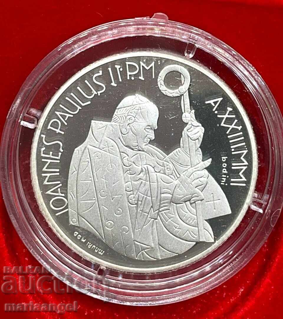 Доставка на Ватикан 2001 2000 Лири UNC PROOF кутия сертификат сребро Доставка на Ватикан 2001 2000 Лири UNC PROOF кутия сертификат сребро