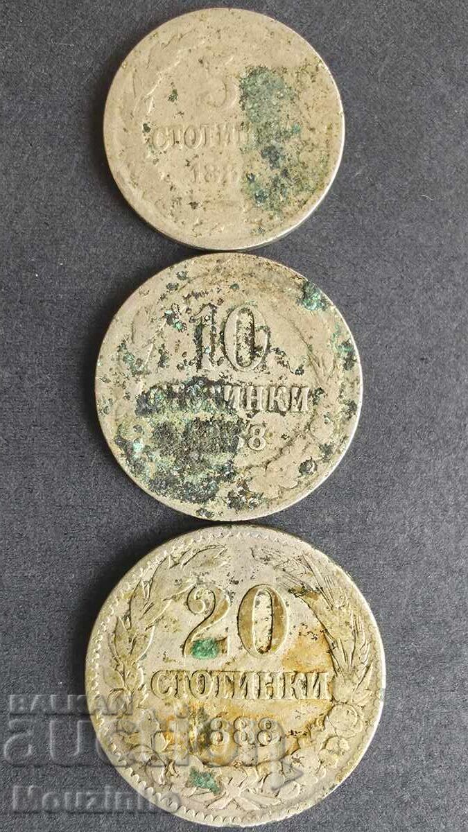 5, 10, 20 stotinki 1888 5