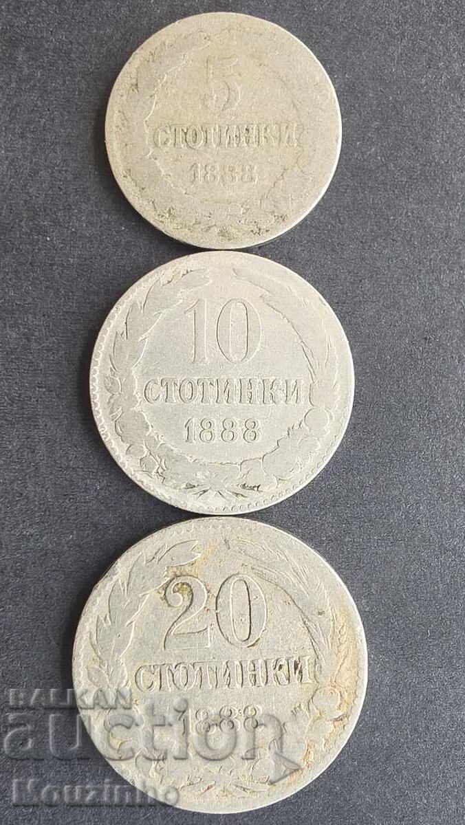 5, 10, 20 стотинки 1888 10