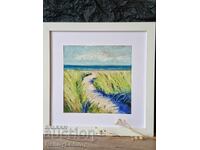 La dune, tablou în pastel, original