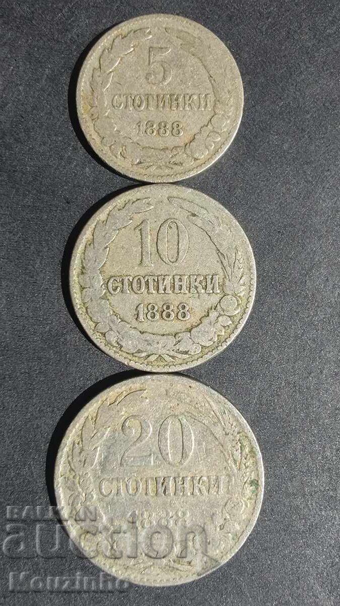 5, 10, 20 stotinki 1888 16