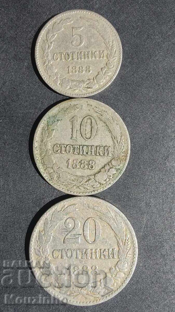5, 10, 20 stotinki 1888 17