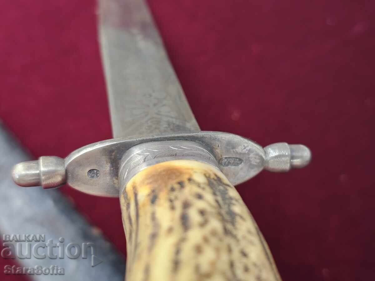 Pumnal de vânătoare, cuțit Germania secolul XIX - 6 Pumnal de vânătoare, cuțit Germania secolul XIX - 6