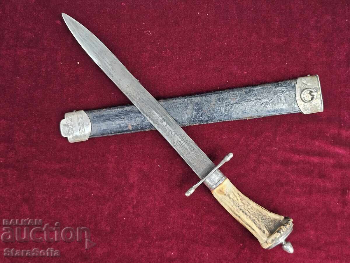 Pumnal de vânătoare, cuțit Germania secolul XIX - 7 Pumnal de vânătoare, cuțit Germania secolul XIX - 7