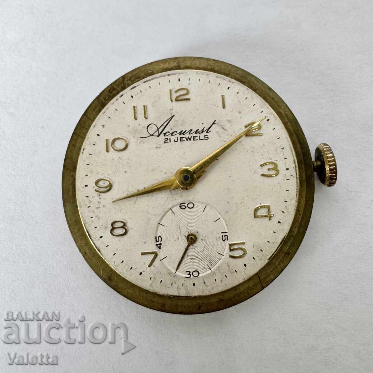 Ceas elvețian vintage Accurist cu 21 de rubine - 5