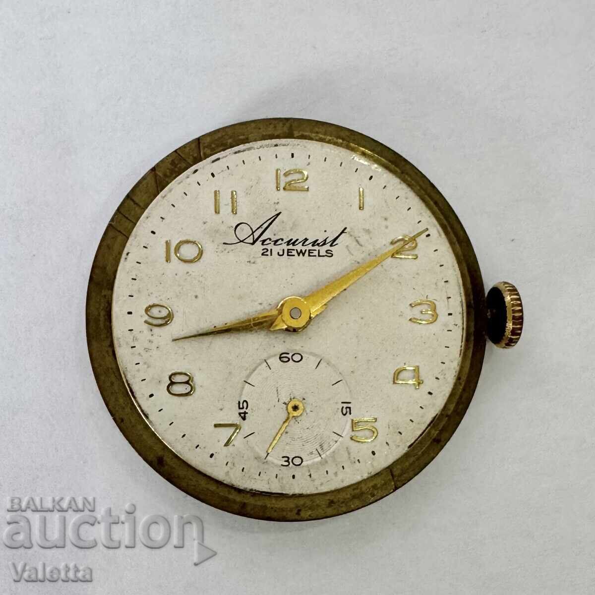 Ceas elvețian vintage Accurist cu 21 de rubine
