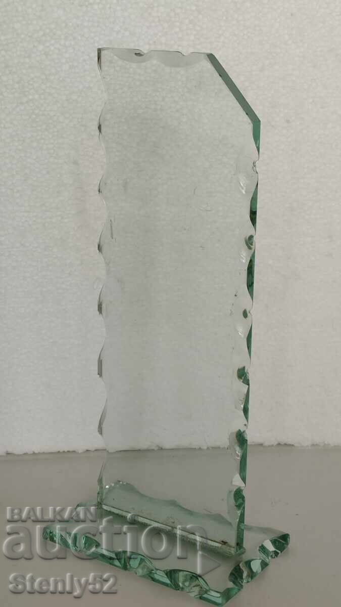 Suport din sticlă groasă pentru lipirea fotografiilor, plachetă