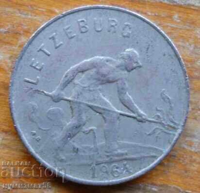 1 franc 1964 - Luxemburg cu preț € 0.70 | 1.37 BGN
