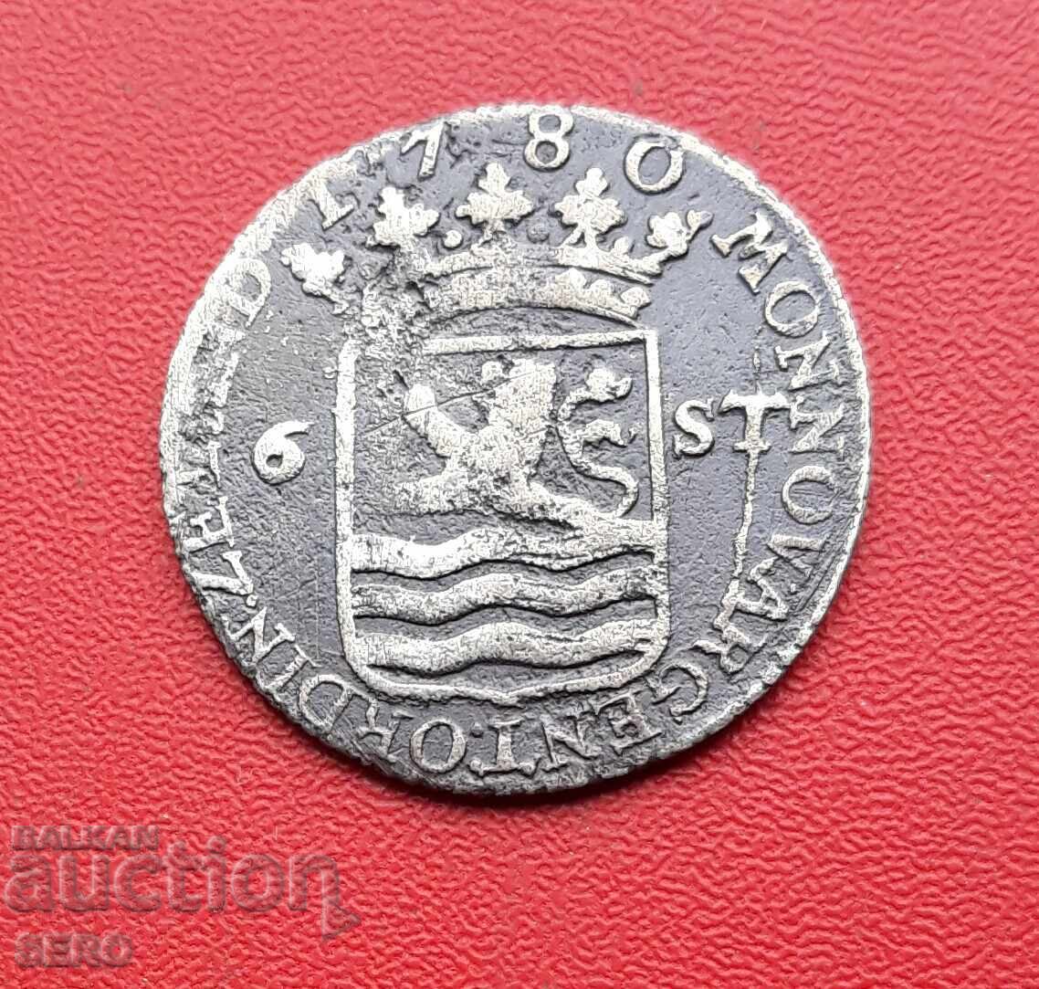 Κάτω Χώρες-6 stuiver 1780-πολύ σπάνιο με τιμή € 66.00 | 129.08 BGN Κάτω Χώρες-6 stuiver 1780-πολύ σπάνιο με τιμή € 66.00 | 129.08 BGN