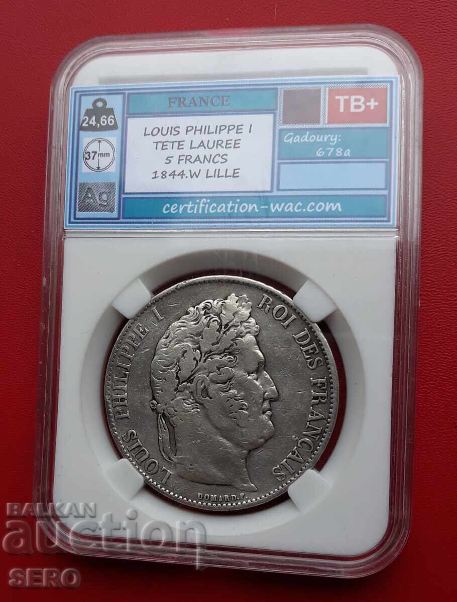 Γαλλία-5 φράγκα 1844 W-Lille με τιμή € 75.00 | 146.69 BGN