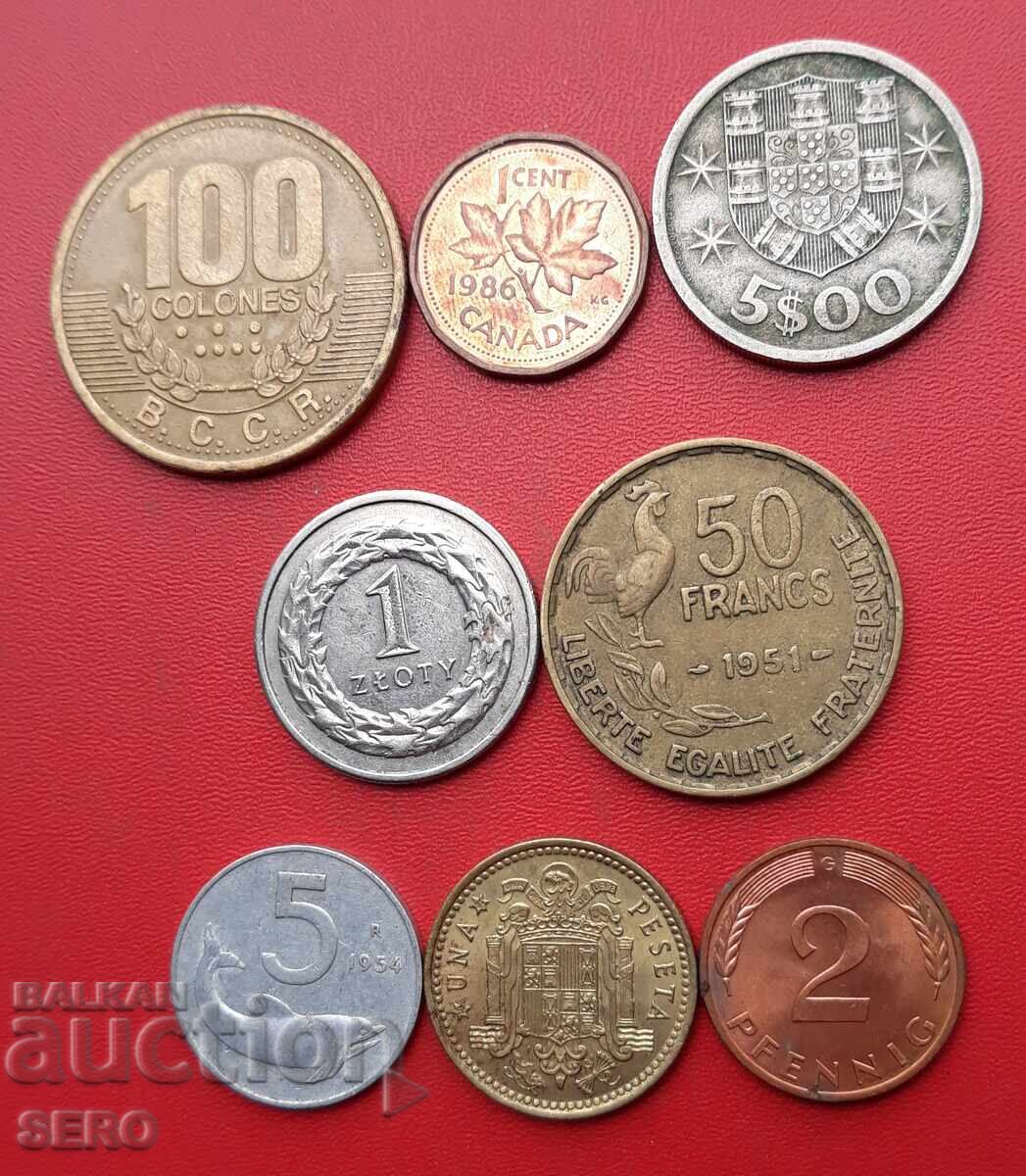 Смесен лот от 8 монети Смесен лот от 8 монети