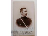 Fotografie pe carton portret ofițer princiar Andrei Andreev