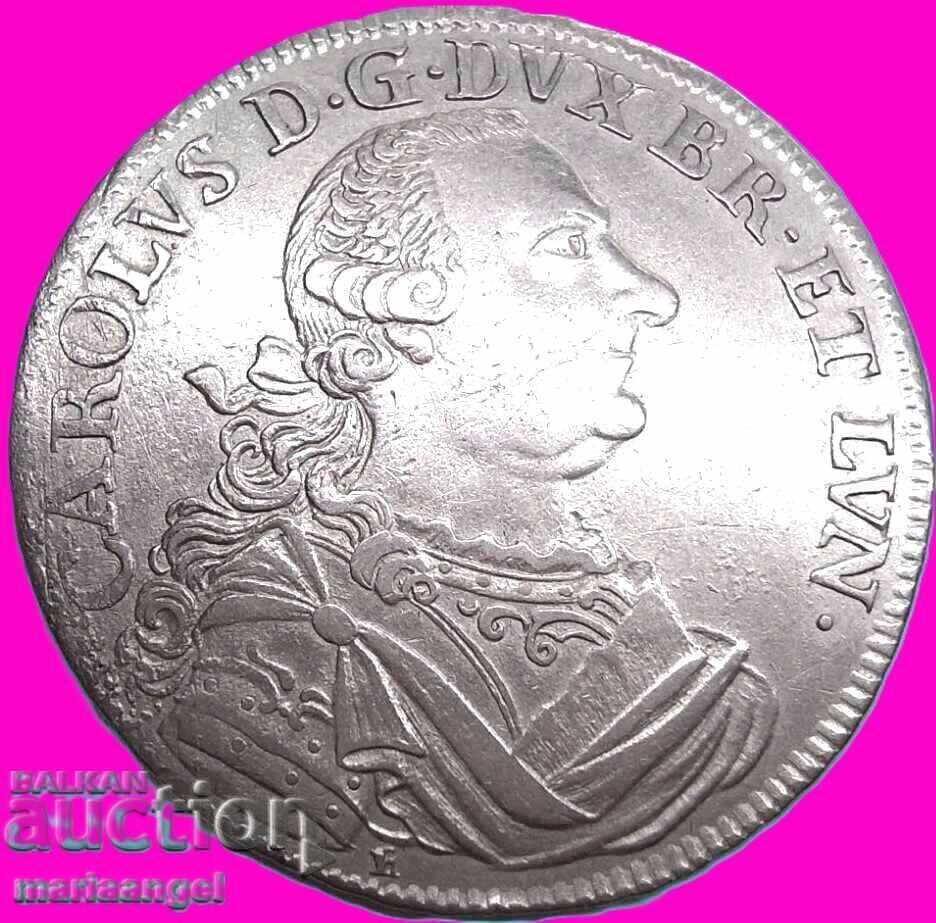 2/3 τάληρο 1764 Γερμανία Βράουνσβαϊγκ και Λύνεμπουργκ Κάρολος Α' ασήμι - 7