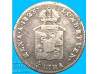 1/4 Lira 1823 Austria for Italy M-Milan Lombardy-Venetia