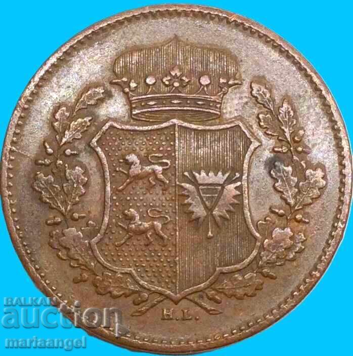 1 зекслинг 1850 Германия Шлезвиг-Холщайн 27мм 9,59г Rare - 7