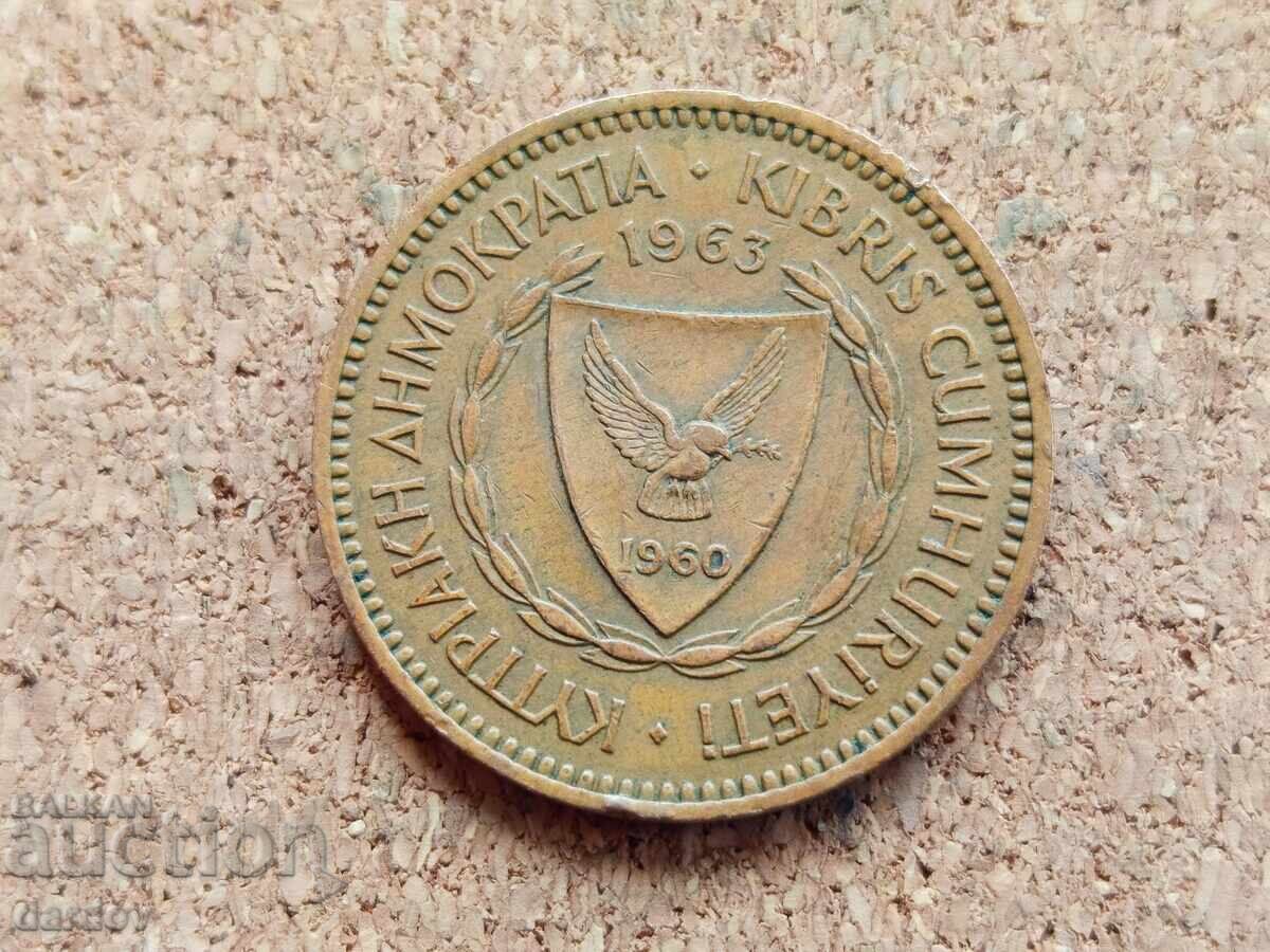 Cipru 5 mils, 1960 cu preț € 0.85 | 1.66 BGN