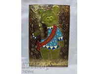 Σπάνιο συλλεκτικό πάνελ «Αρκουδάκι Μίσα» – Ολυμπιακοί Αγώνες Μόσχας