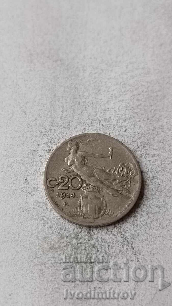 Italia 20 centesimi 1914 Italia 20 centesimi 1914
