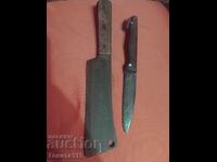 Cuțit vechi forjat și satâr