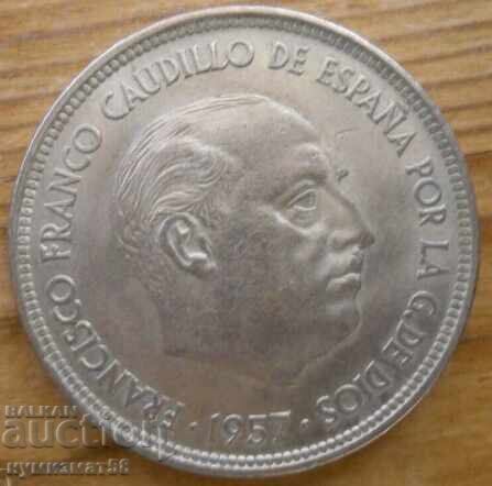 50 pesetas 1957 - Spania cu preț € 0.60 | 1.17 BGN 50 pesetas 1957 - Spania cu preț € 0.60 | 1.17 BGN